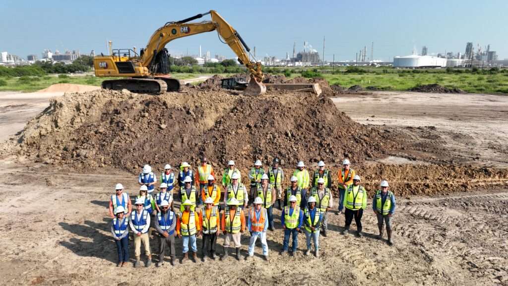 Group of construction workers on a project site