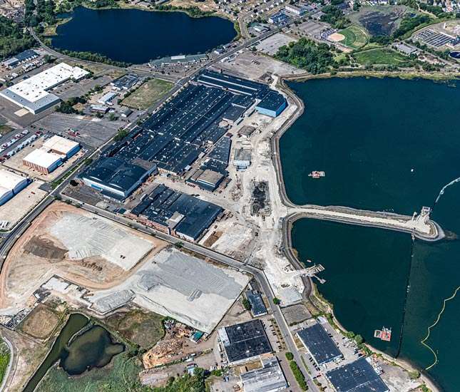 Aerial image of Tidal Flats - Carbon Footprint Sustainability Pilot Trials.