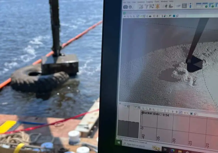 Sonar retrieval of a tire