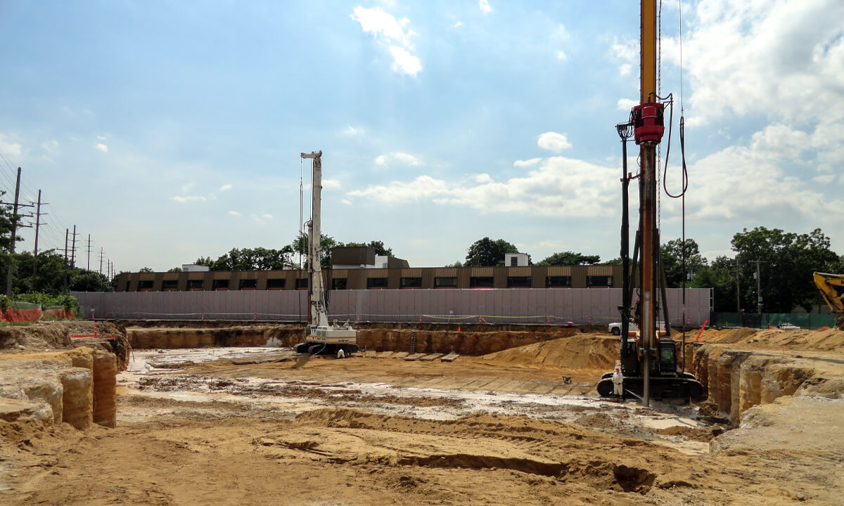 machinery performing deep soil treatment