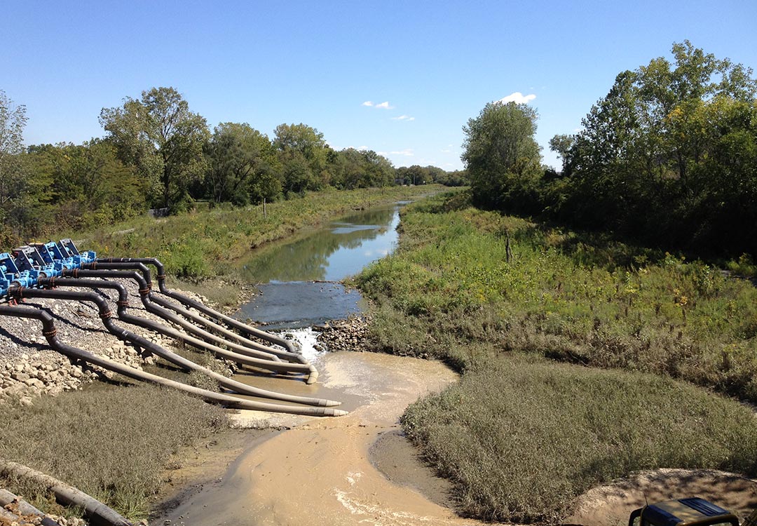 pump sustem to remediate waterways and wetlands